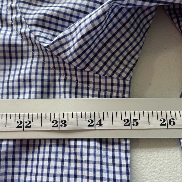 Proper Shirting Mens Contemporary Fit Shirt 2 Ply Plaid Long Sleeve 17.5 36-37 - Picture 6 of 10